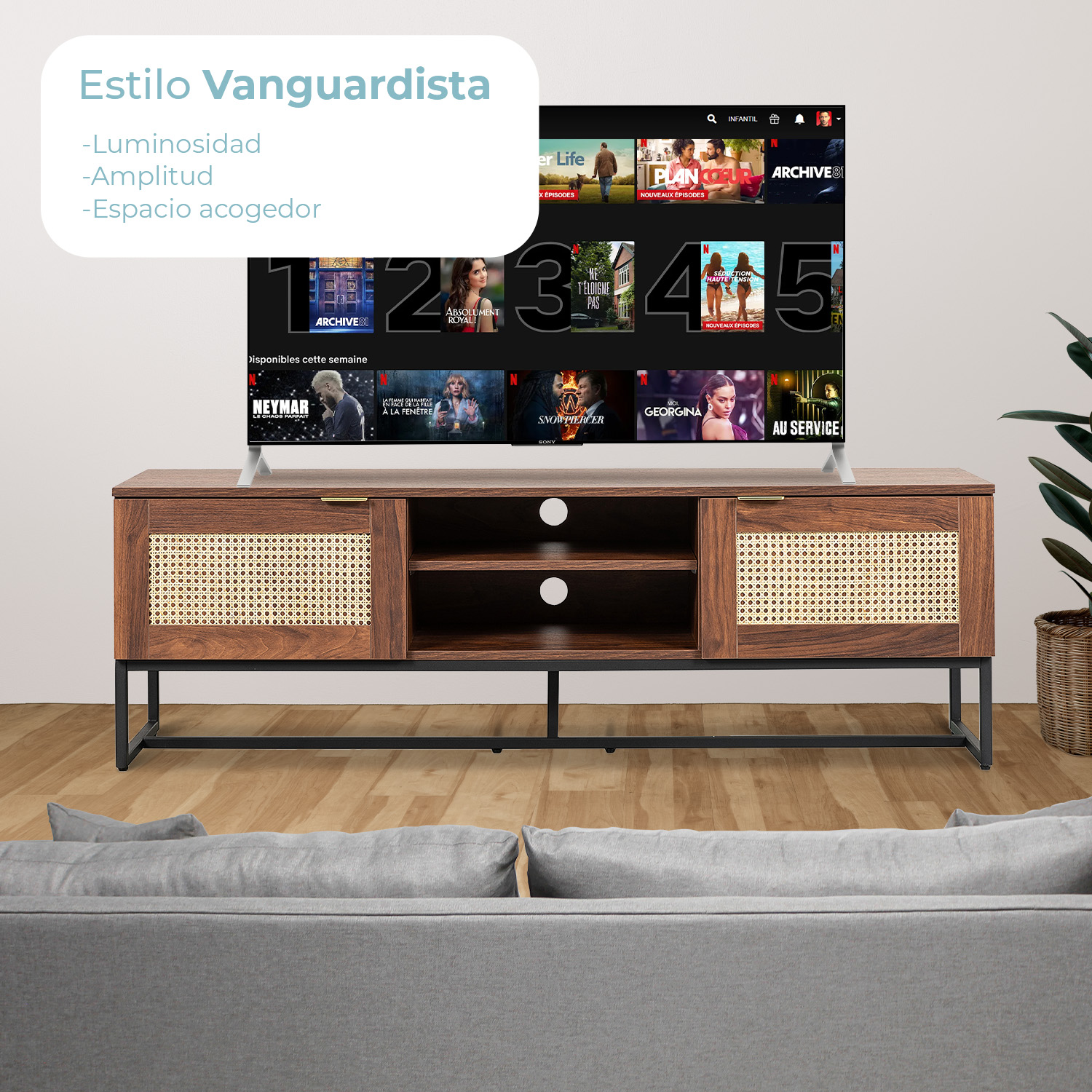 Foto 4 | Mueble para Tv Akumal Mundo In Nogal