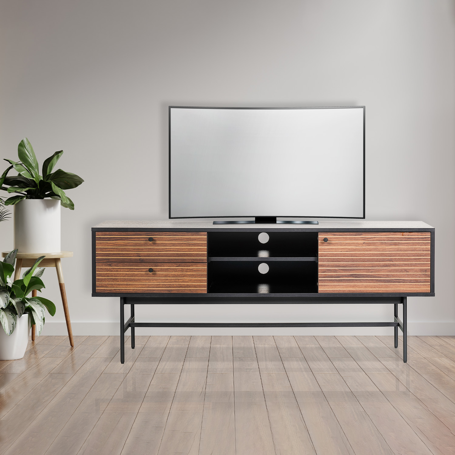 Foto 4 pulgar | Mueble para Tv Piamonte Mundo In Negro Nogal