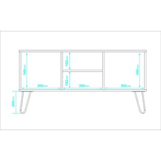 Foto 6 | Mesa para Tv Midtown Concept color Blanco