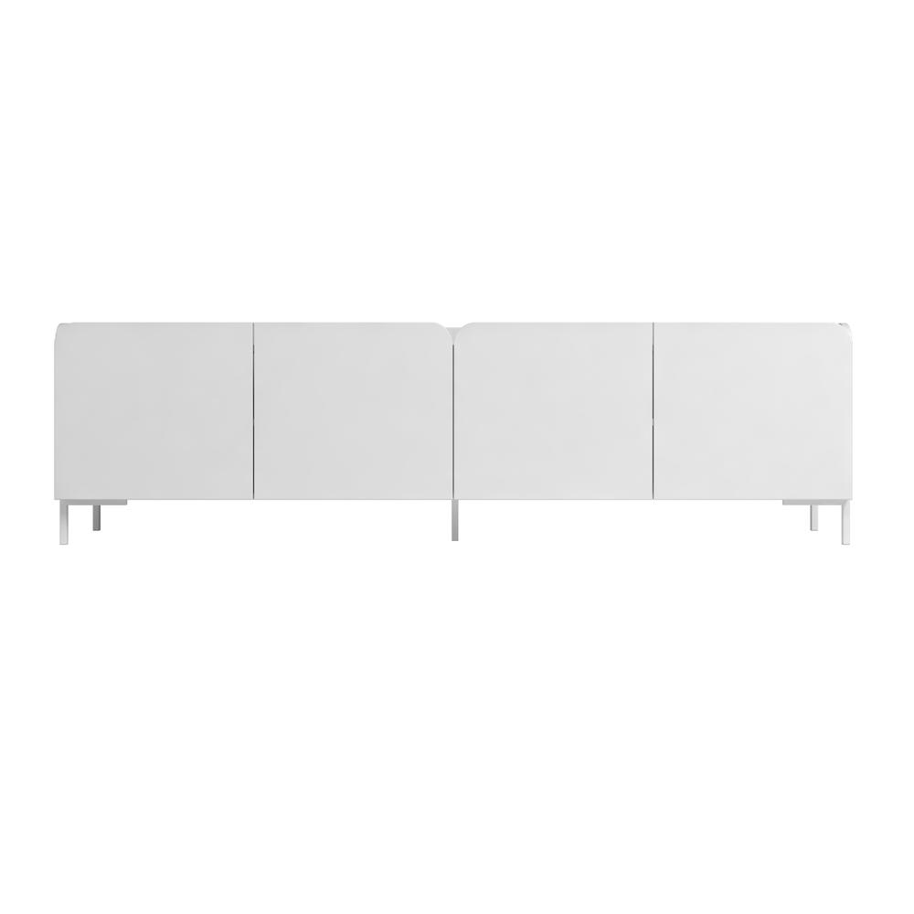 Mueble Mesa de TV Midtown Concept Blanco Diseño Moderno con Puertas
