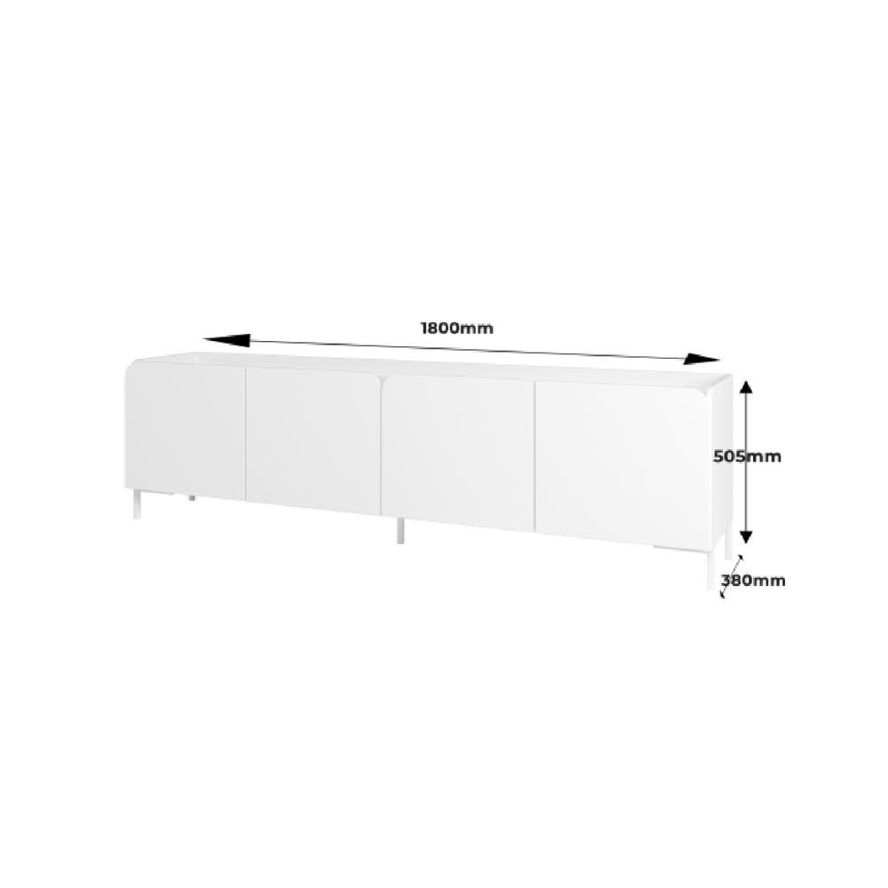 Foto 8 pulgar | Mueble Mesa de TV Midtown Concept Blanco Diseño Moderno con Puertas