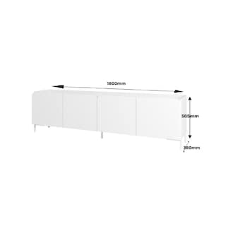 Foto 7 | Mueble Mesa de TV Midtown Concept Blanco Diseño Moderno con Puertas
