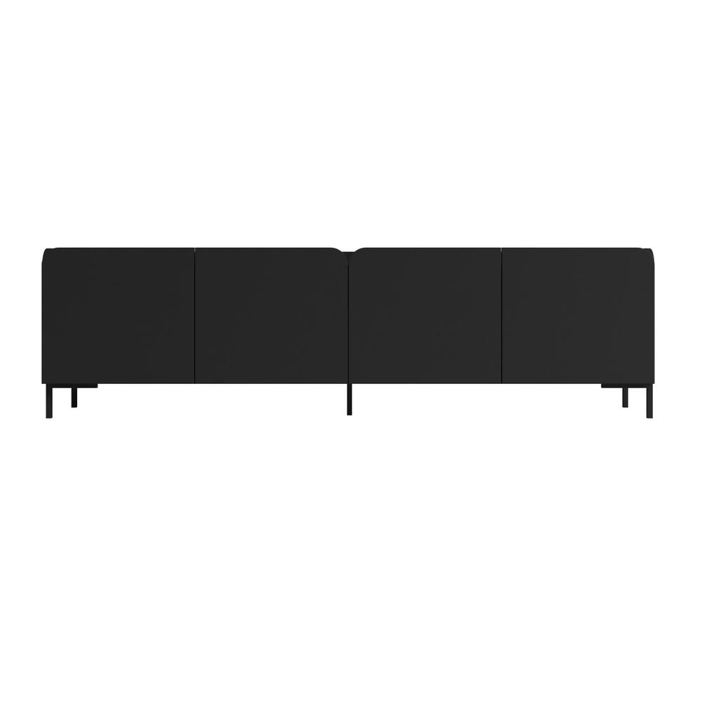 Foto 2 pulgar | Mueble Mesa de TV Midtown Concept Diseño Moderno Negro con Puertas