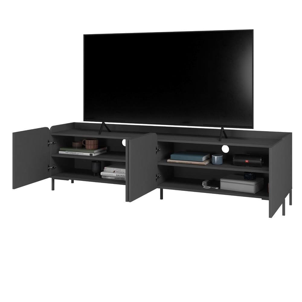Foto 4 pulgar | Mueble Mesa de TV Midtown Concept Diseño Moderno Negro con Puertas