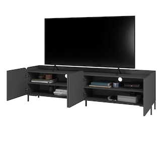 Foto 3 | Mueble Mesa de TV Midtown Concept Diseño Moderno Negro con Puertas