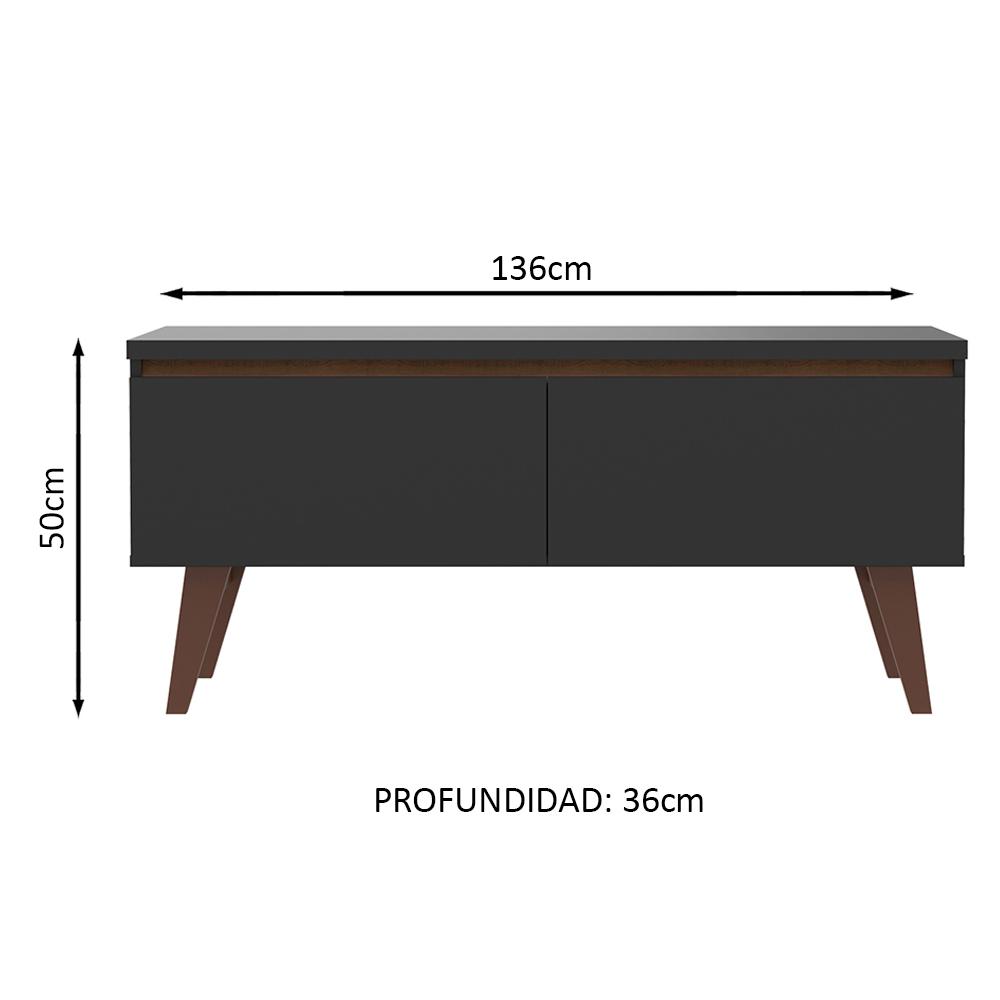 Foto 4 pulgar | Mueble para TV Madesa Le Mans Negro Hasta 55 Pulgadas