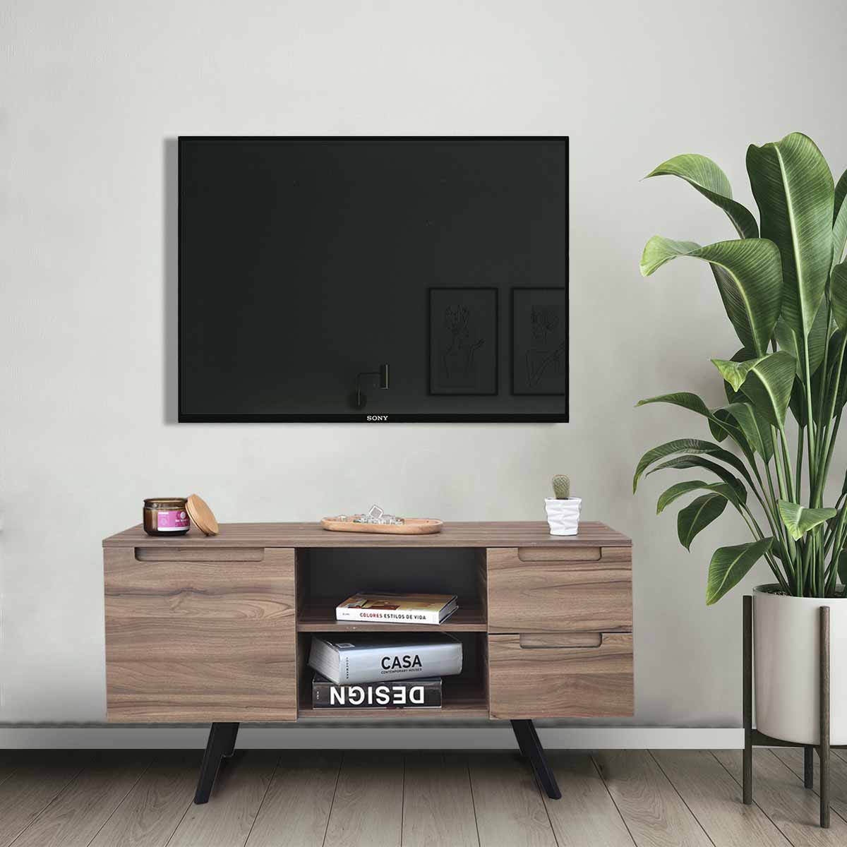 Foto 3 pulgar | Mueble Para TV Hogare París Parota