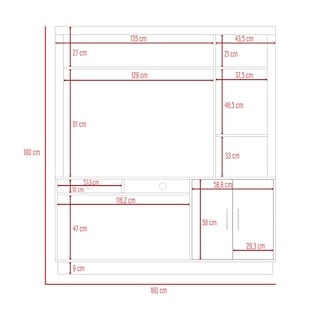 Foto 8 | Mueble para Tv 50" Excelsior Cantabria Wengue