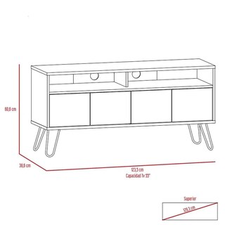 Foto 5 | Mesa Para Tv 55 Pulgadas Excelsior Miel