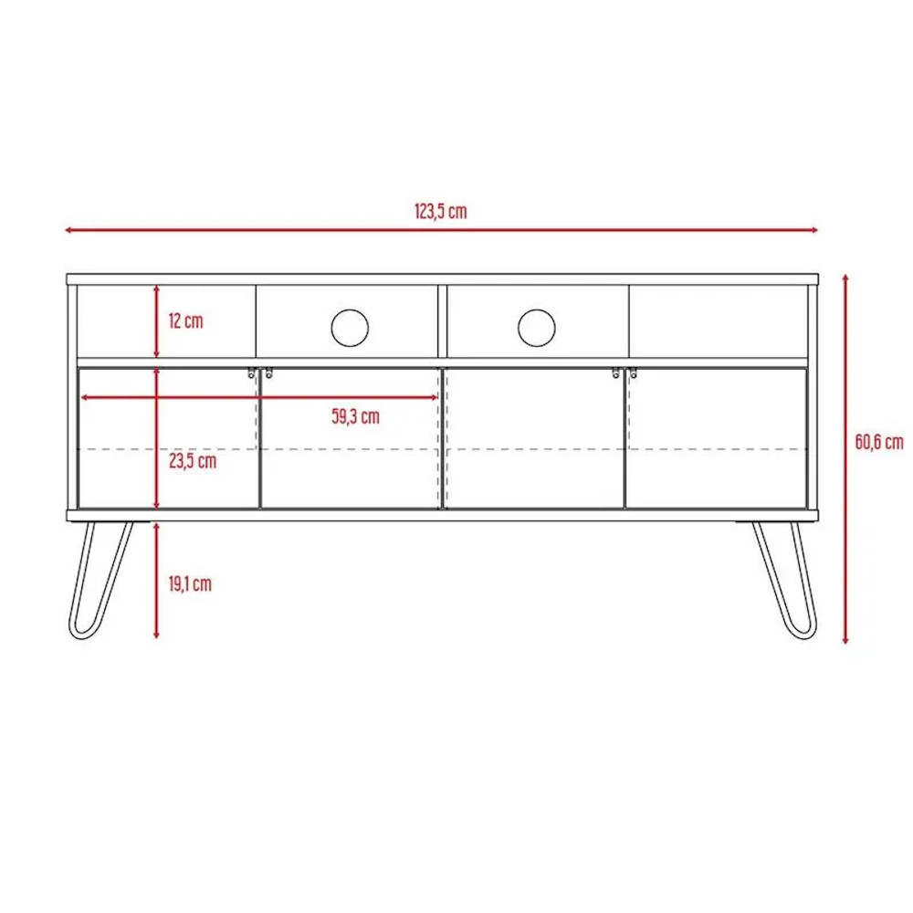 Foto 6 | Mesa Para Tv 55 Pulgadas Excelsior Miel
