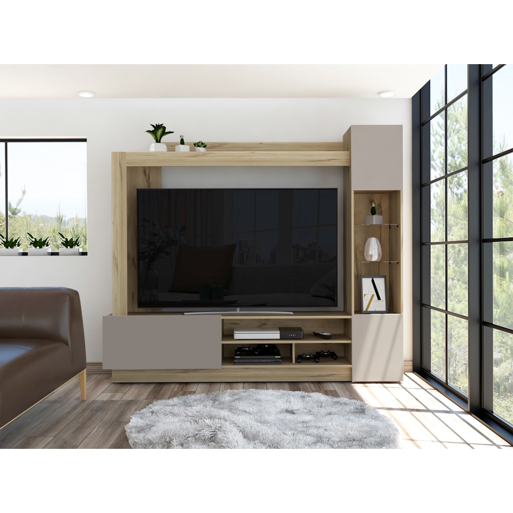 Foto 6 pulgar | Mueble para Tv 65" Excelsior Nizza Café Claro