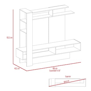 Foto 7 | Mueble para Tv 65" Excelsior Flamenco Caoba