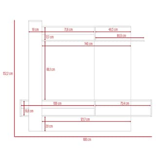 Foto 8 | Mueble para Tv 65" Excelsior Flamenco Caoba