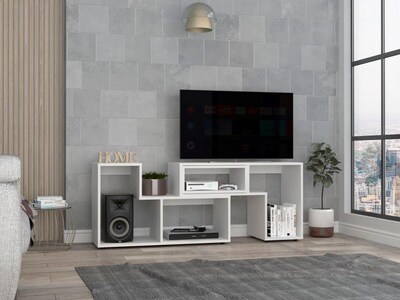 Foto 2 | Mesa Para Tv Ascher, Blanco Duqueza, Con Espacio Para Televisor De Hasta 50 Pulgadas