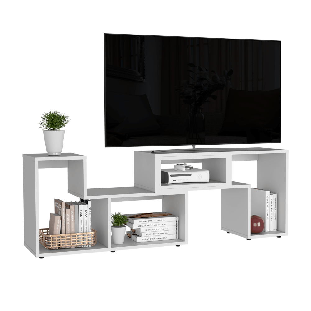 Foto 4 pulgar | Mesa Para Tv Ascher, Blanco Duqueza, Con Espacio Para Televisor De Hasta 50 Pulgadas