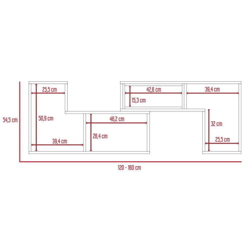 Foto 9 pulgar | Mesa Para Tv Ascher, Blanco Duqueza, Con Espacio Para Televisor De Hasta 50 Pulgadas