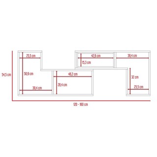 Foto 8 | Mesa Para Tv Ascher, Blanco Duqueza, Con Espacio Para Televisor De Hasta 50 Pulgadas