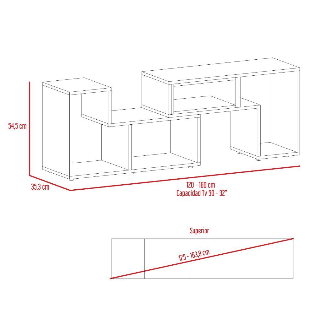 Foto 7 | Mesa Para Tv Ascher Con Espacio Para Televisor De 50'', Color Wengue