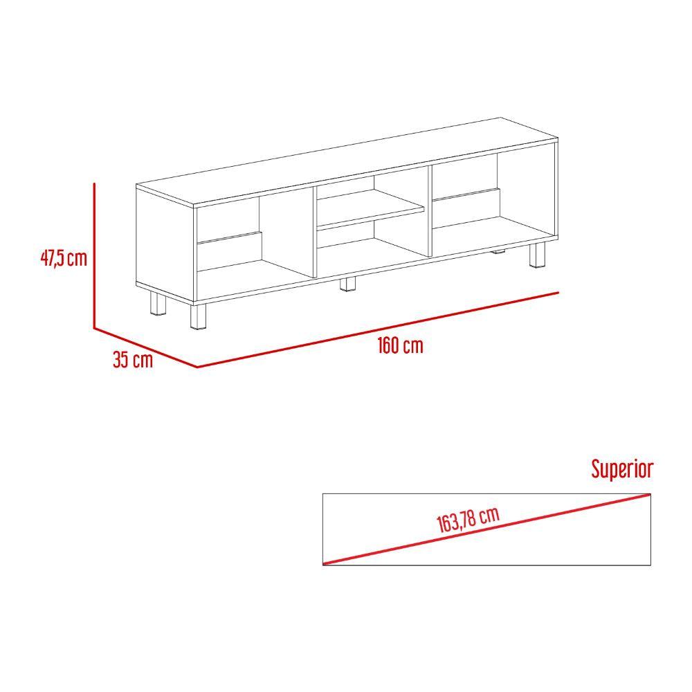 Foto 8 pulgar | Mesa Para Tv Tunez, Capacidad Para Tv Hasta 70'', Color Wengue Y Café Claro