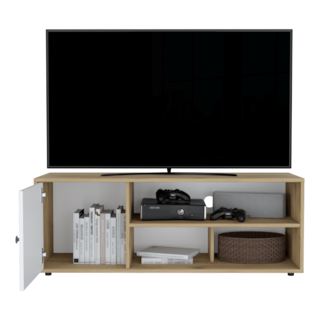 Foto 4 | Mesa Para Tv Noah, Macadamia Y Blanco Vainilla, Para Tv De Hasta 55 Pulgadas