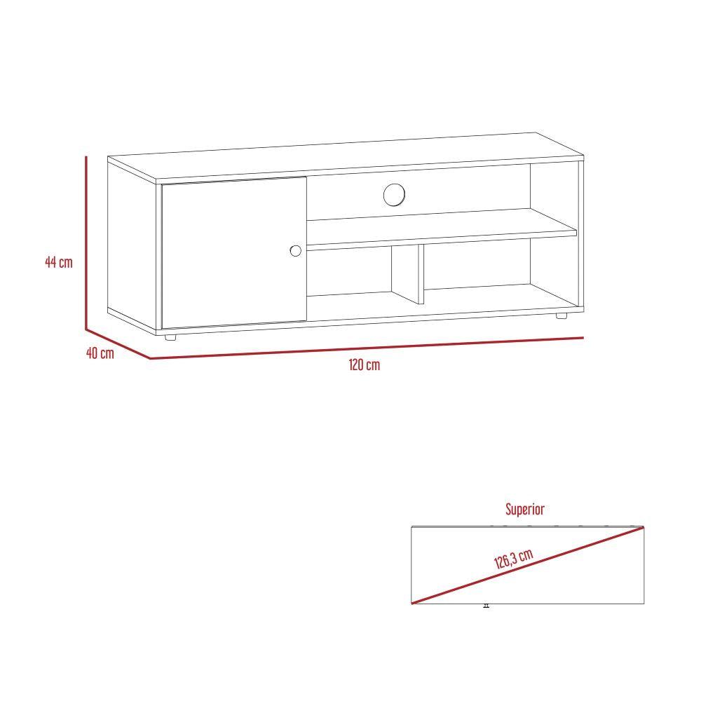 Foto 8 pulgar | Mesa Para Tv Noah, Macadamia Y Blanco Vainilla, Para Tv De Hasta 55 Pulgadas