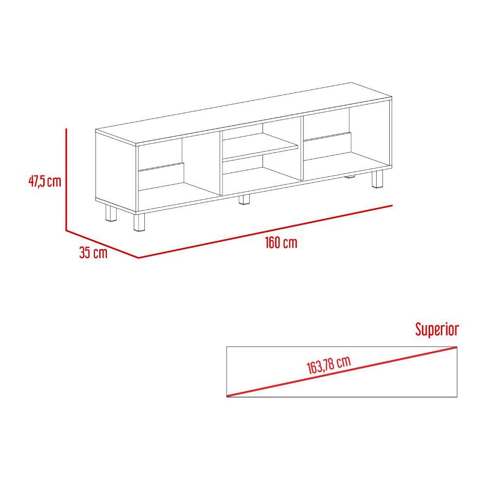 Foto 7 pulgar | Mesa Para Tv Tunez, Color Wengue, Para Televisor Hasta 70''