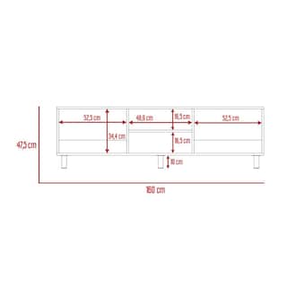 Foto 7 | Mesa Para Tv Tunez, Color Wengue, Para Televisor Hasta 70''
