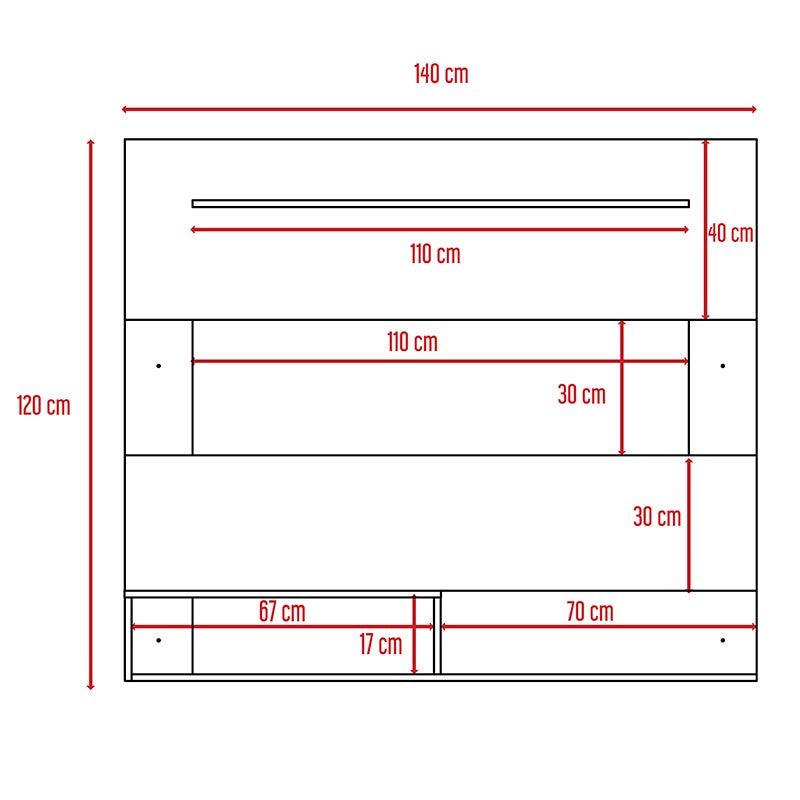 Foto 7 pulgar | Panel De Tv Ascher, Capacidad Para Tv De Hasta 55'', Color Beige Y Blanco