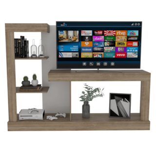 Foto 4 | Mesa Para Tv Samir, Miel Y Blanco, Con Espacio Para Televisor De Hasta 55 ''