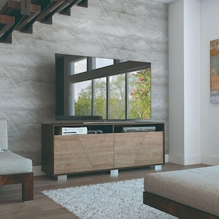 Foto 1 | Mesa Para Tv Orus, Miel Y Caoba, Con Espacio Para Televisor De 70 Pulgadas