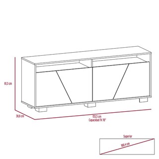 Foto 7 | Mesa Para Tv Orus, Miel Y Caoba, Con Espacio Para Televisor De 70 Pulgadas