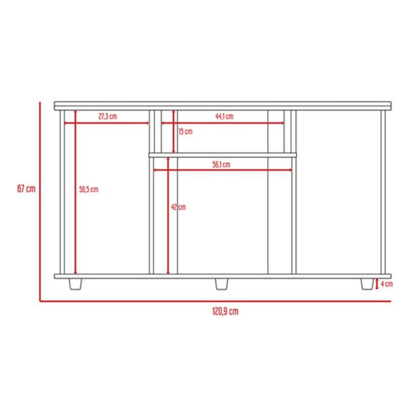 Foto 7 | Mesa Para Tv Alpin Miel con Espacio Para Televisor De Hasta 50 Pulgadas Virtual Muebles