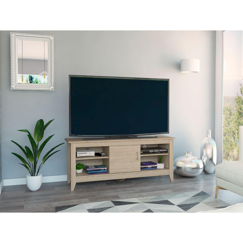 Mesa Sarume Para Tv De 65'', Con Puerta, Color Beige