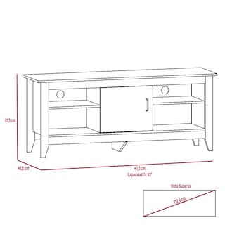 Foto 7 | Mesa Sarume Para Tv De 65'', Con Puerta, Color Beige