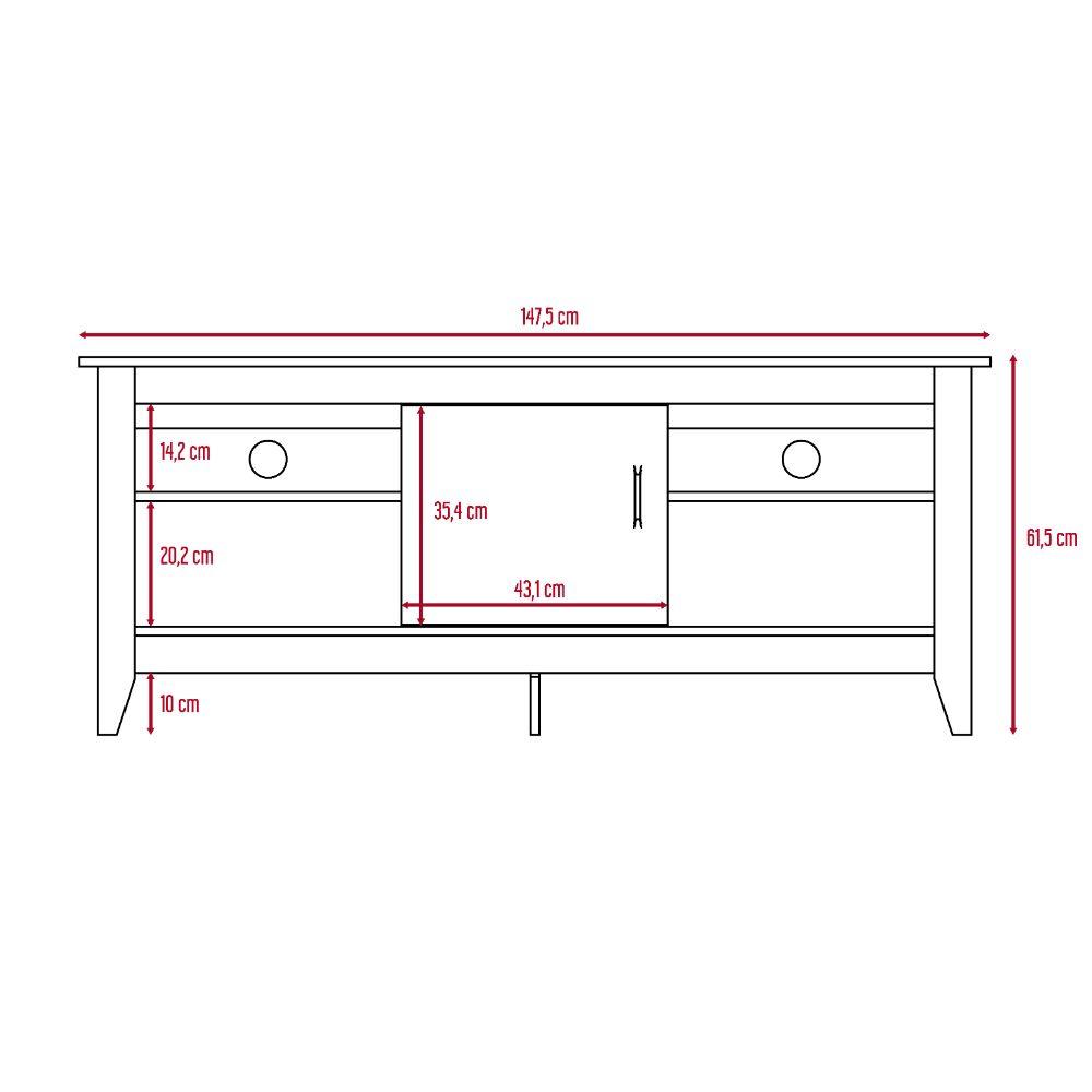 Foto 8 | Mesa Sarume Para Tv De 65'', Con Puerta, Color Beige