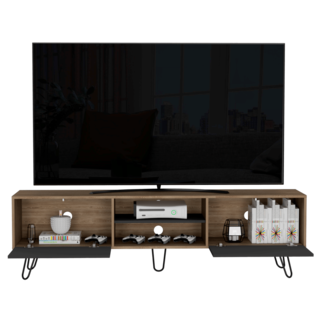 Foto 5 | Mesa Lara Para Tv De 70'', Color Miel Y Plata Oscuro