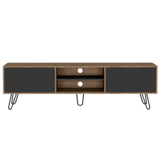 Foto 6 | Mesa Lara Para Tv De 70'', Color Miel Y Plata Oscuro