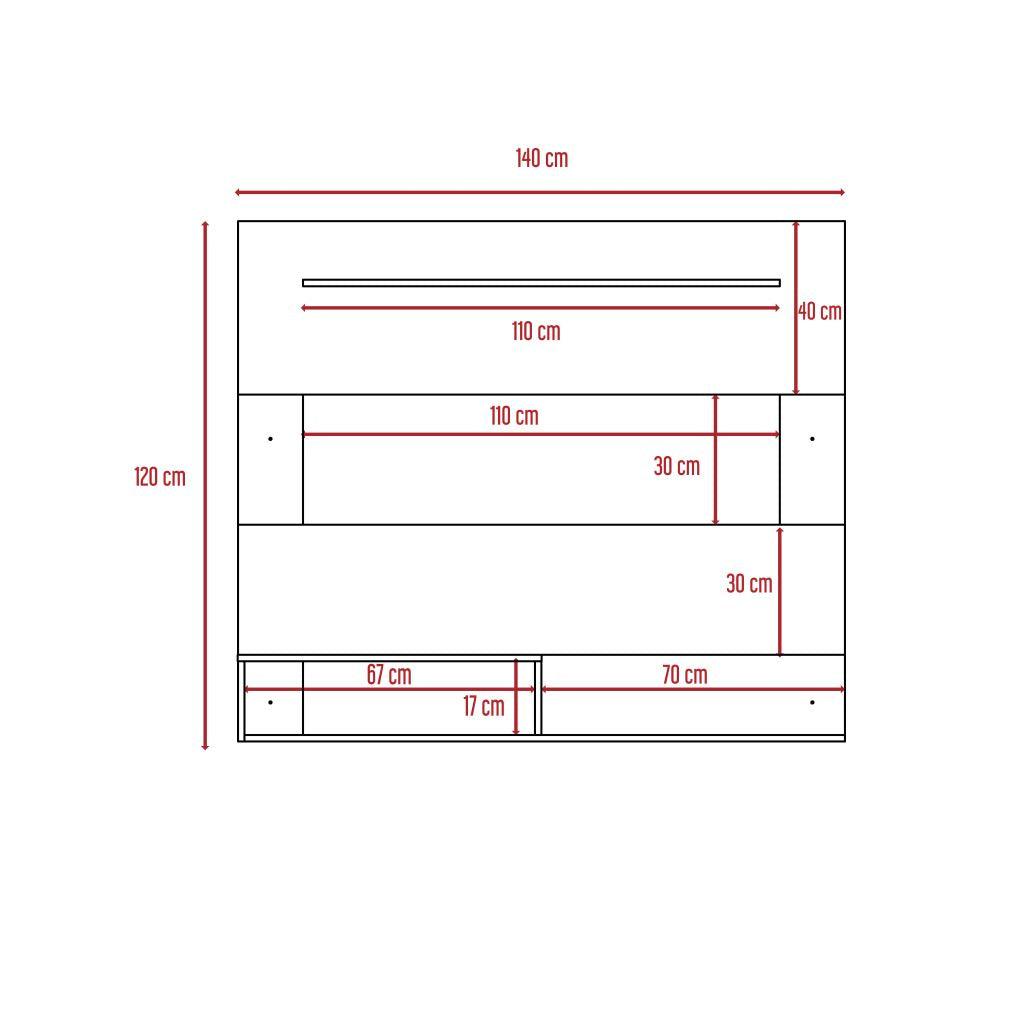 Foto 7 | Panel De Tv Ascher, Capacidad Para Tv De Hasta 55'', Color Blanco