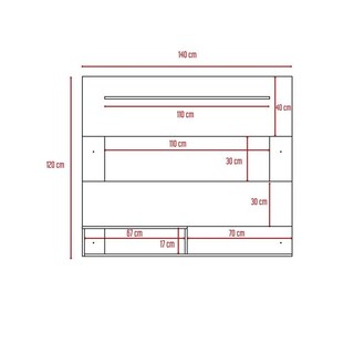 Foto 7 | Panel De Tv Ascher, Capacidad Para Tv De Hasta 55'', Color Blanco