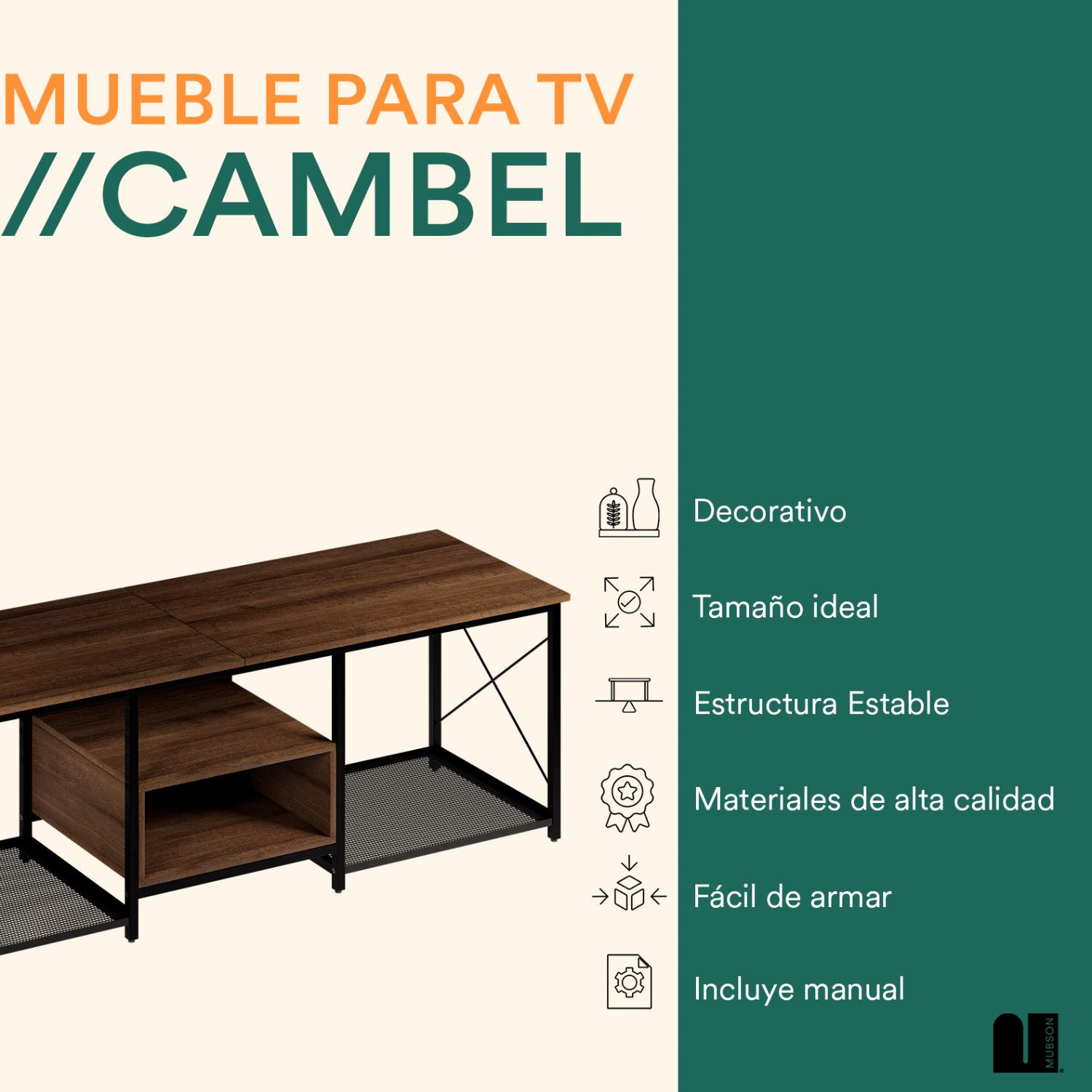 Foto 3 pulgar | Mesa Para Tv Mubson Centro De Entretenimiento Cambel