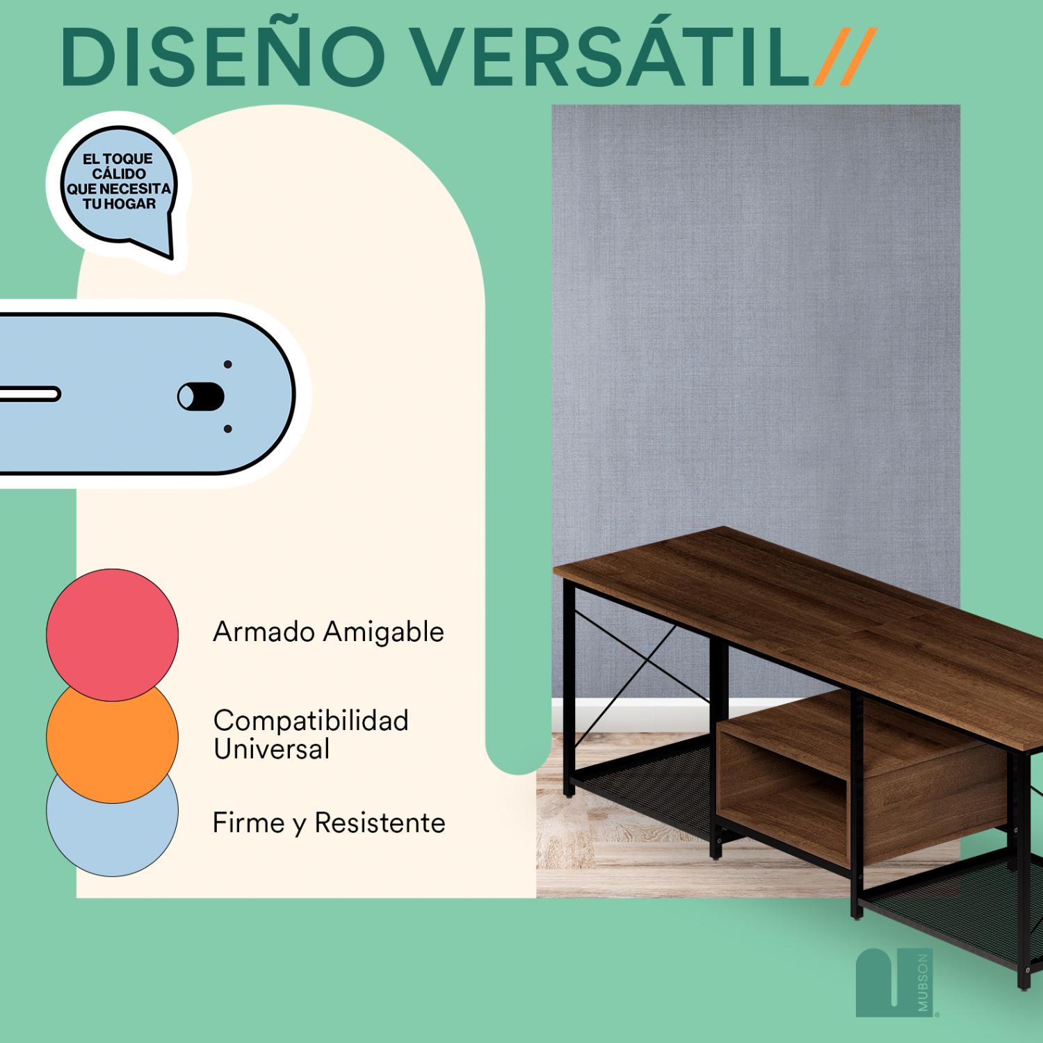 Foto 4 | Mesa Para Tv Mubson Centro De Entretenimiento Cambel