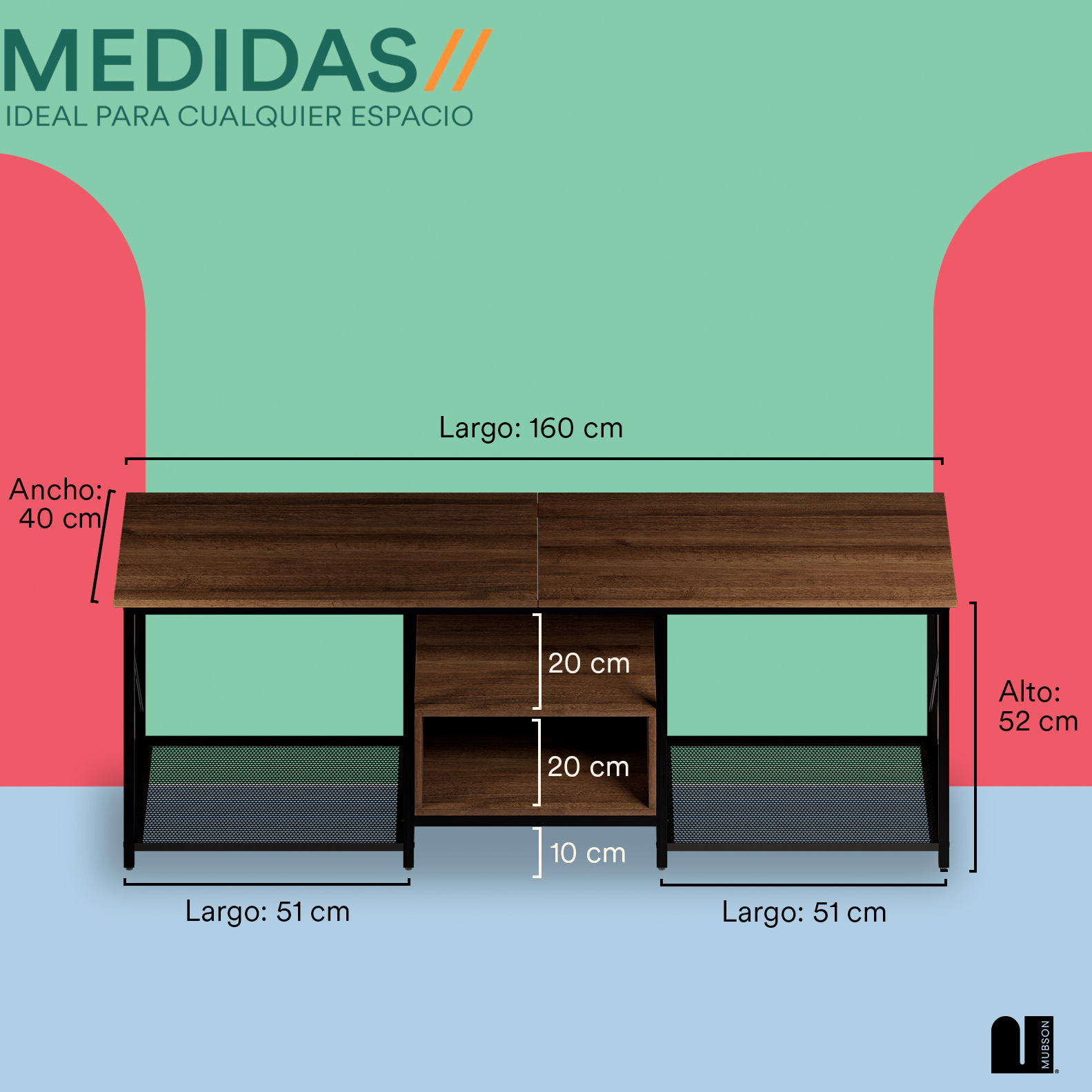 Foto 5 | Mesa Para Tv Mubson Centro De Entretenimiento Cambel