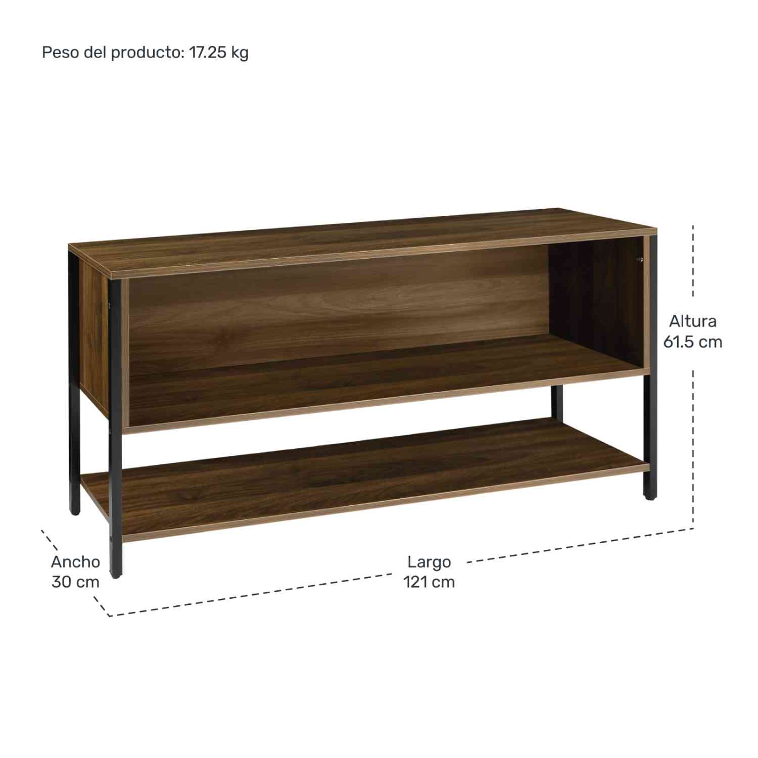 Foto 6 pulgar | Mueble Tv 60  Rack & Pack 3 Niveles 1.40m Café