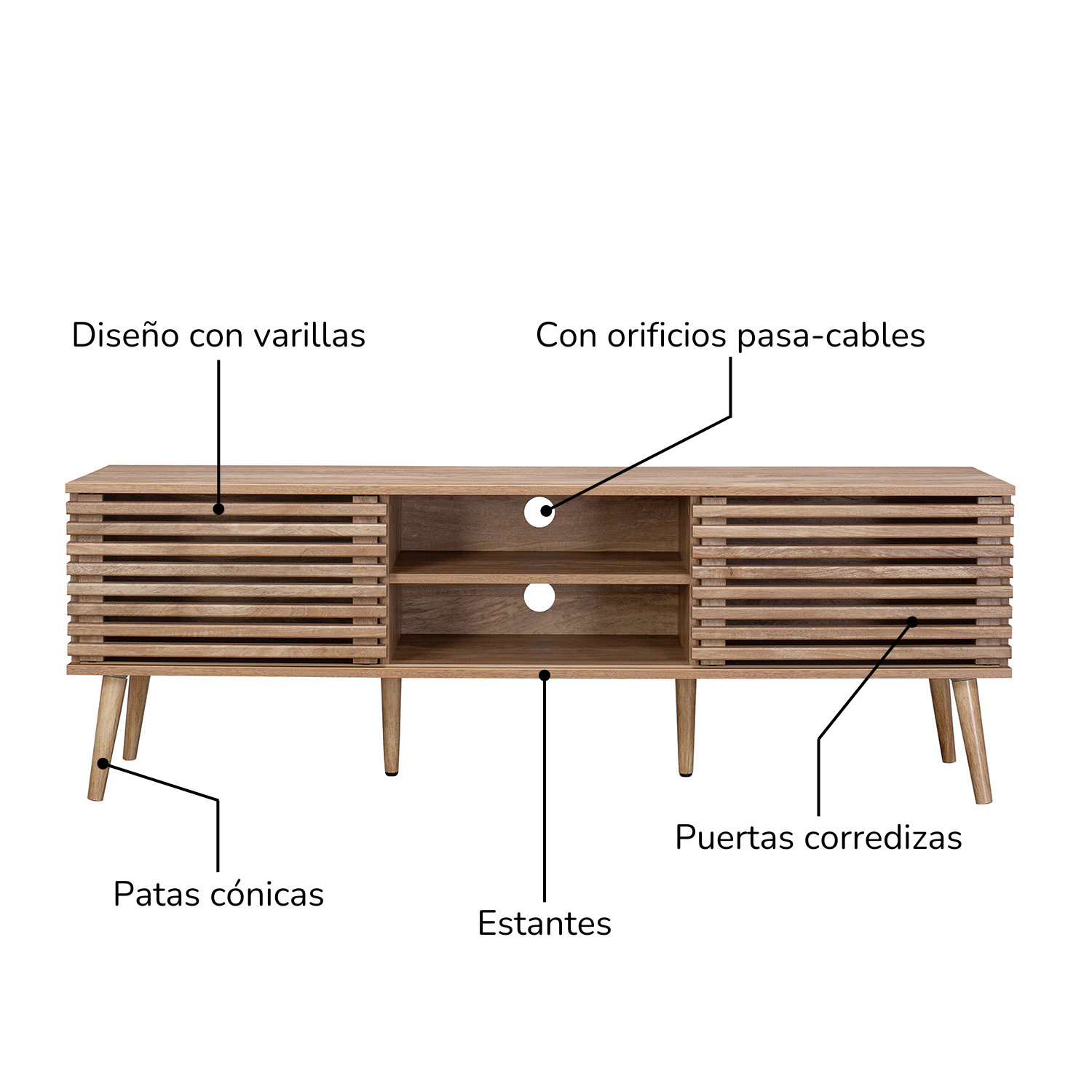 Foto 8 pulgar | Mueble de TV Top Living Pittsburgh Marrón