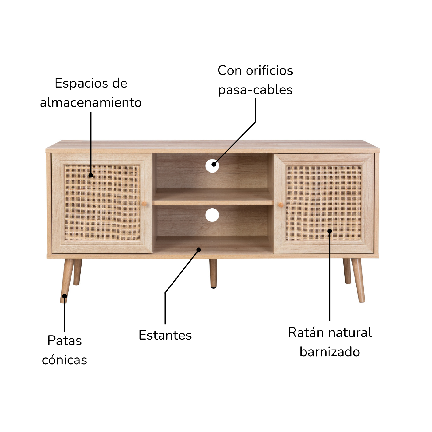 Foto 7 | Mueble para TV Top Living Bombai Marrón