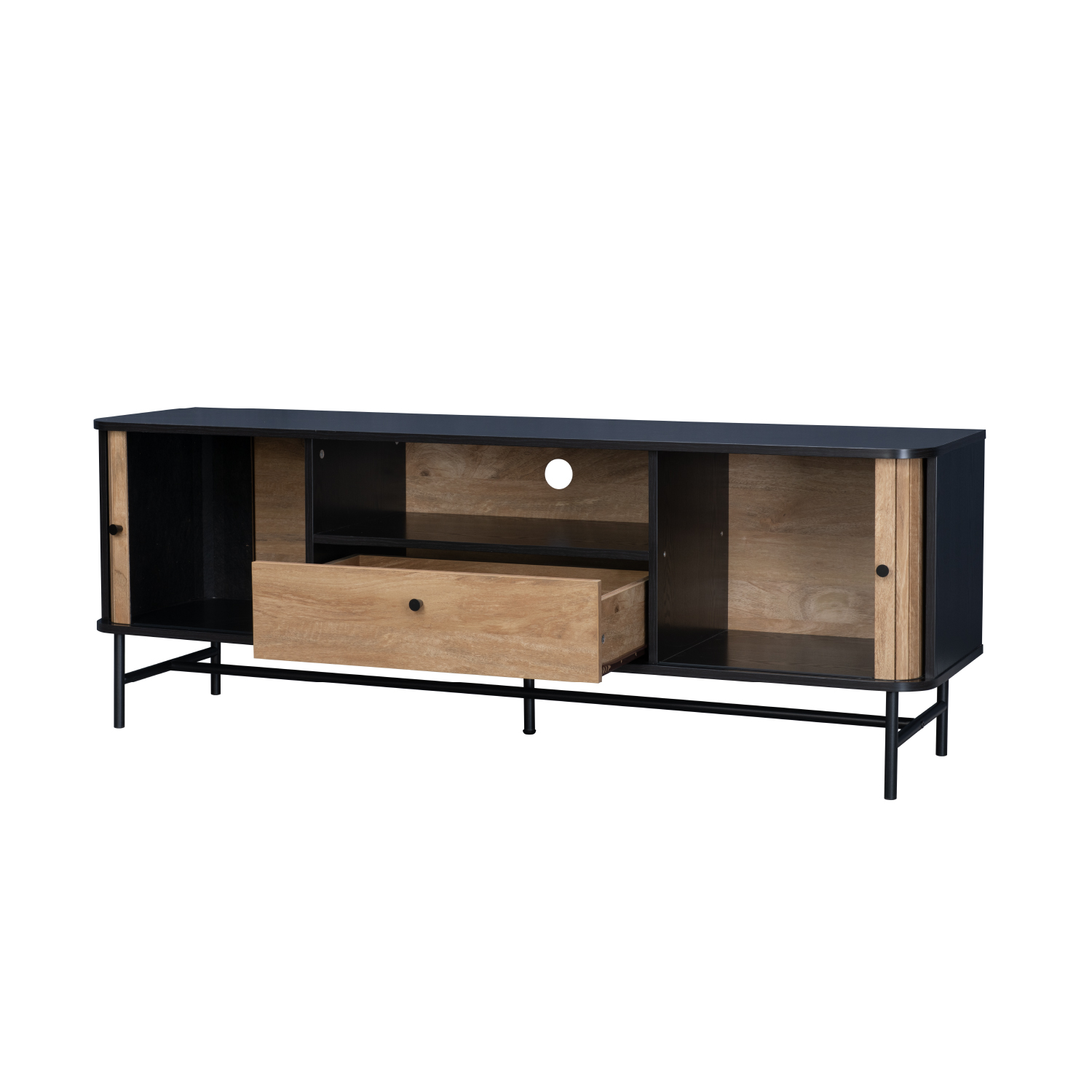 Foto 8 | Mueble para TV Top Living Charcoal Marrón y Negro