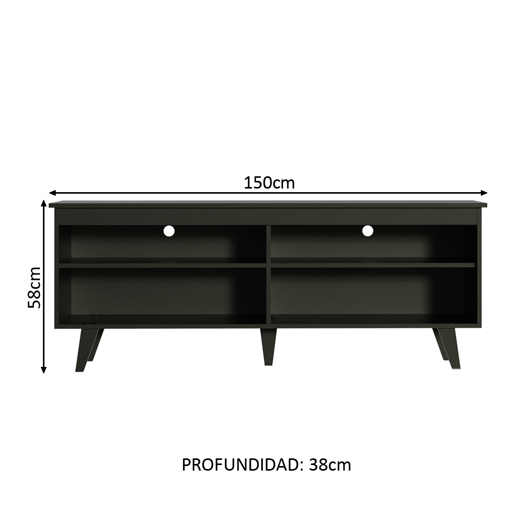 Foto 5 pulgar | Mueble para TV Madesa Negro para Pantallas de Hasta 65''