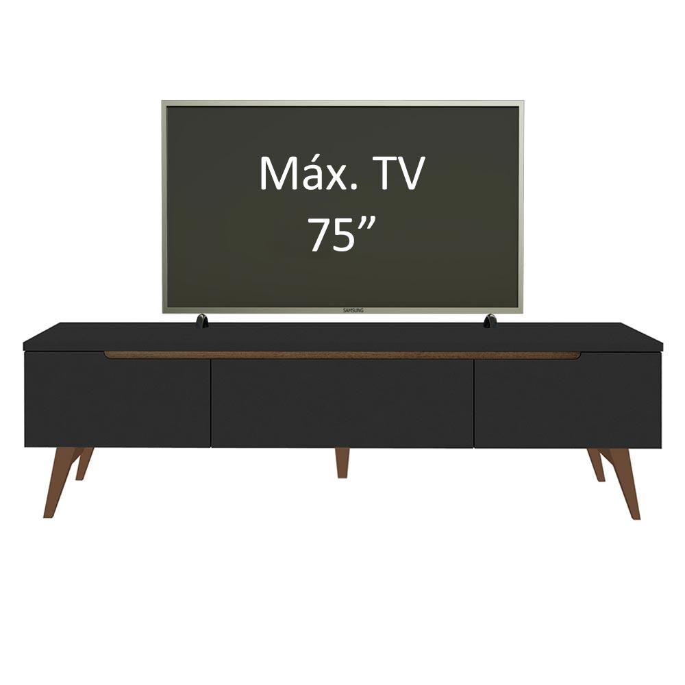 Foto 7 | Mueble Para Tv Hasta 75 Pulgadas 2 Puertas 1 Cajón Negro Reims Madesa