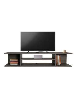 Foto 5 | Repisa flotante para TV con Amplio Almacenamiento Gris