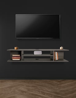 Foto 7 | Repisa flotante para TV con Amplio Almacenamiento Gris